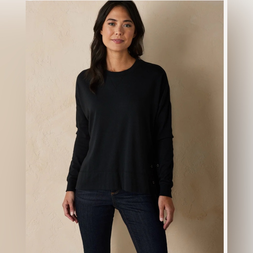 THE NORMAL BRAND Puremeso Split Side Overshirt Black Size XS